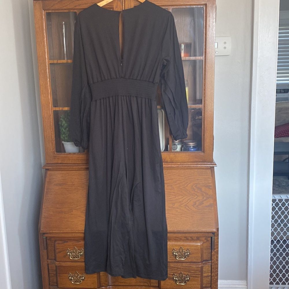 Anthropologie - Hutch Wide-Leg V-Neck Jumpsuit - Picture 8 of 9